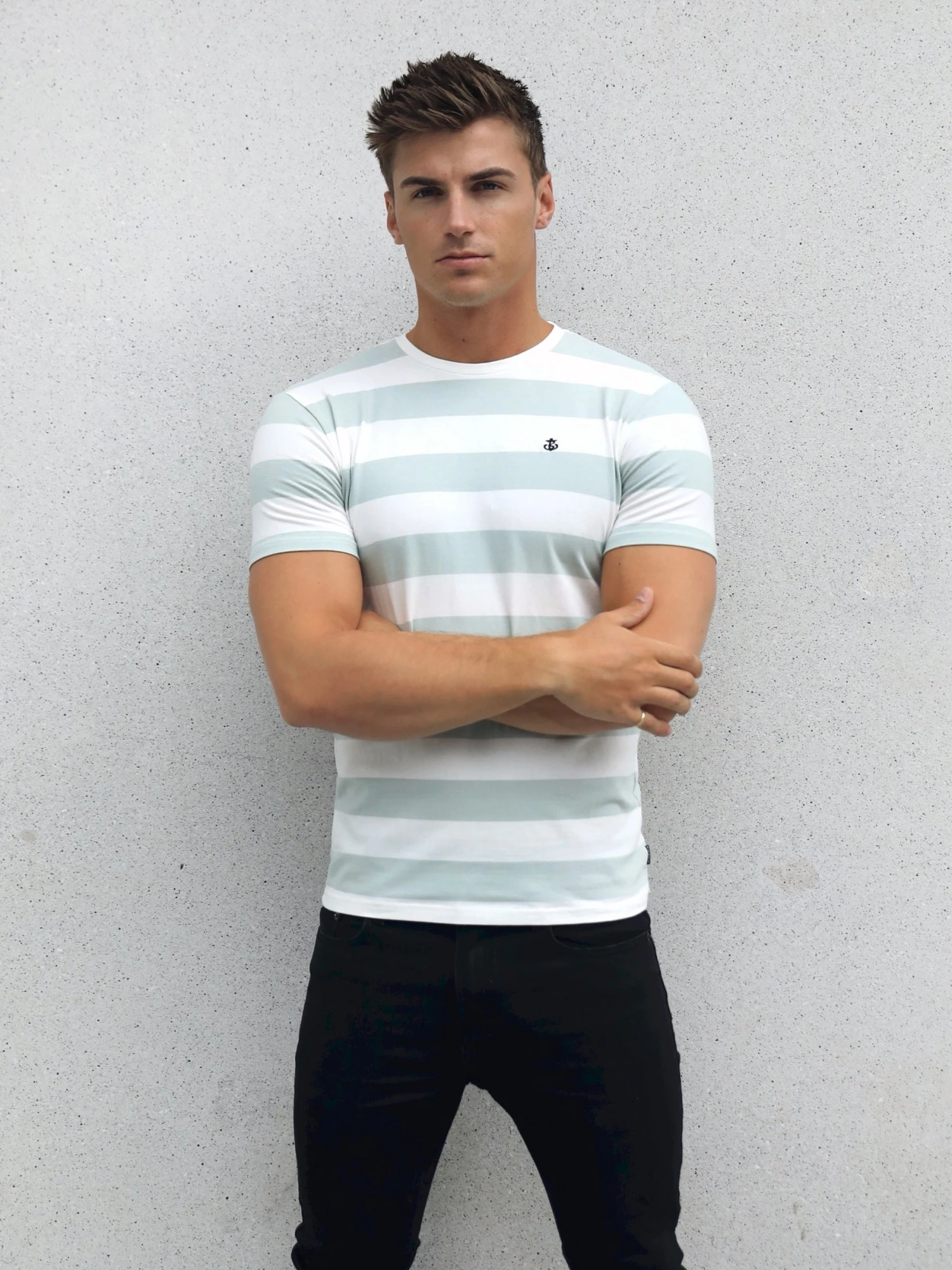 Loano Stripe T-Shirt - Sage 5 Loano Stripe T-Shirt - Sage - Image 3
