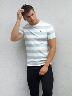 Loano Stripe T-Shirt - Sage 13 Loano Stripe T-Shirt - Sage -Blakely 2376SAGED 4
