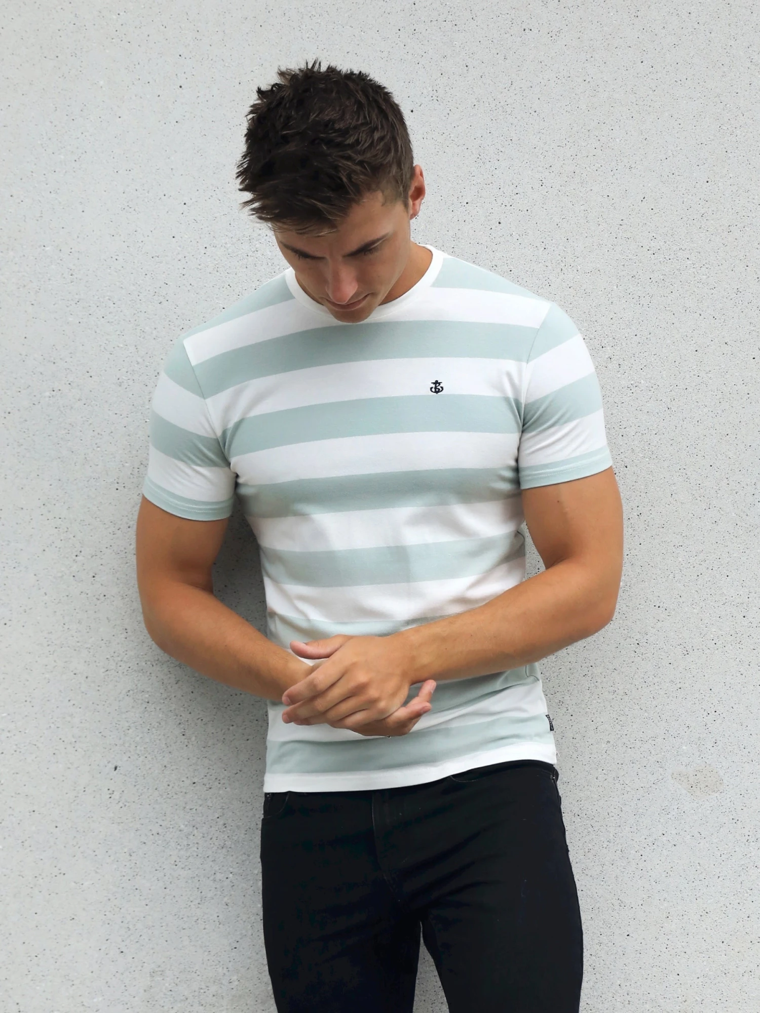 Loano Stripe T-Shirt - Sage 6 Loano Stripe T-Shirt - Sage - Image 4