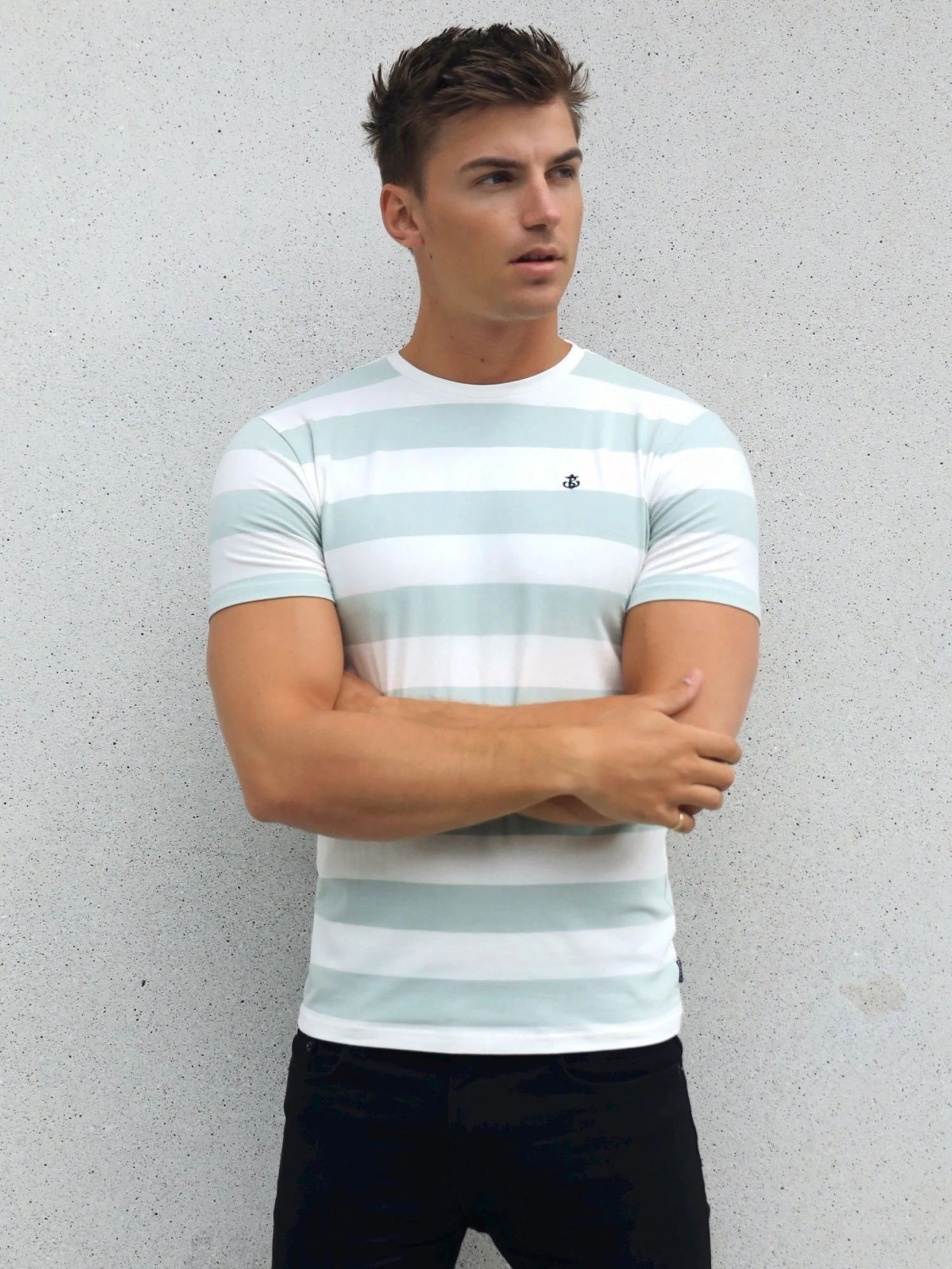 Loano Stripe T-Shirt - Sage 3 Loano Stripe T-Shirt - Sage