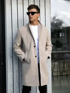 Knightsbridge Tailored Coat - Tan -Blakely 2533Tan02D