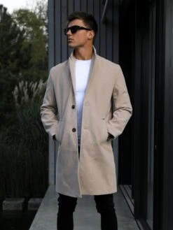 Knightsbridge Tailored Coat - Tan -Blakely 2533Tan03D