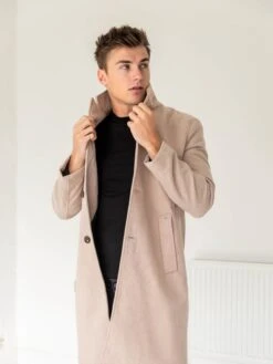 Knightsbridge Tailored Coat - Tan -Blakely 2533Tan 02D