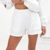 Isabel Jogger Shorts - Marl White And Rust Red -Blakely 2542MarlWhite Rust 08LEADD