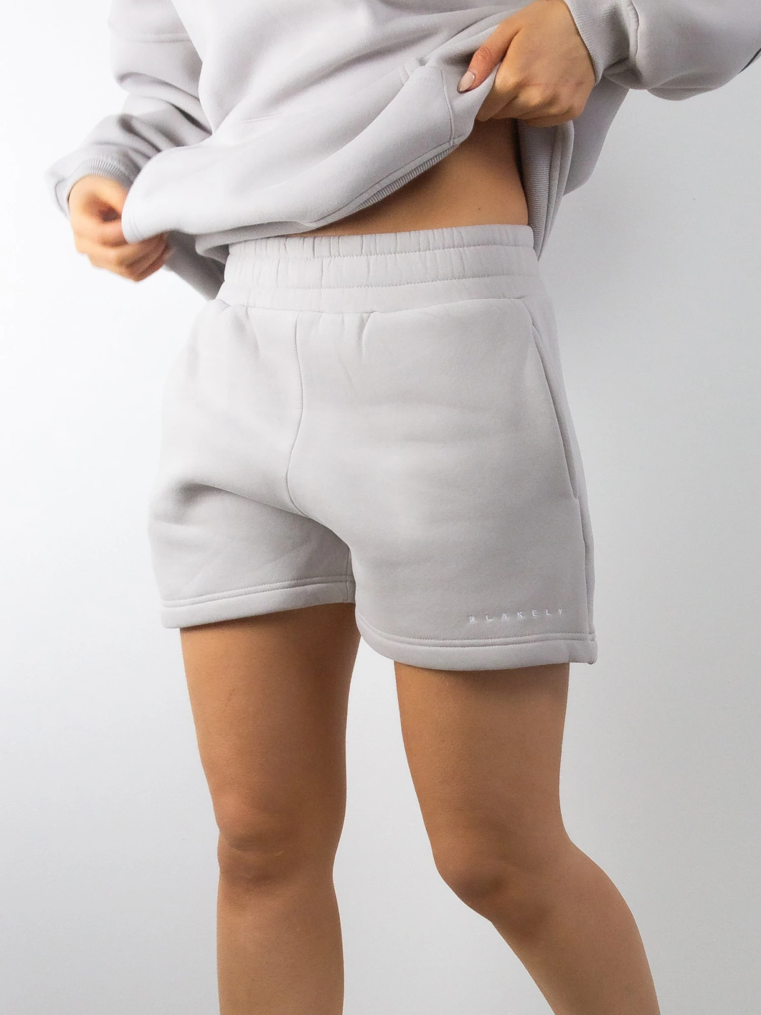 Isabel Jogger Shorts - Stone 4 Isabel Jogger Shorts - Stone - Image 2