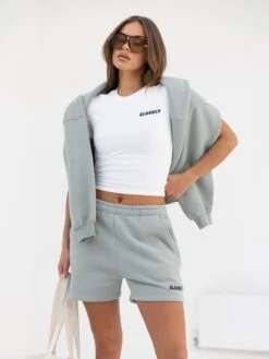 Cloud Print Jogger Shorts - Mineral Blue 10 Cloud Print Jogger Shorts - Mineral Blue -Blakely 2547PMineral 03D