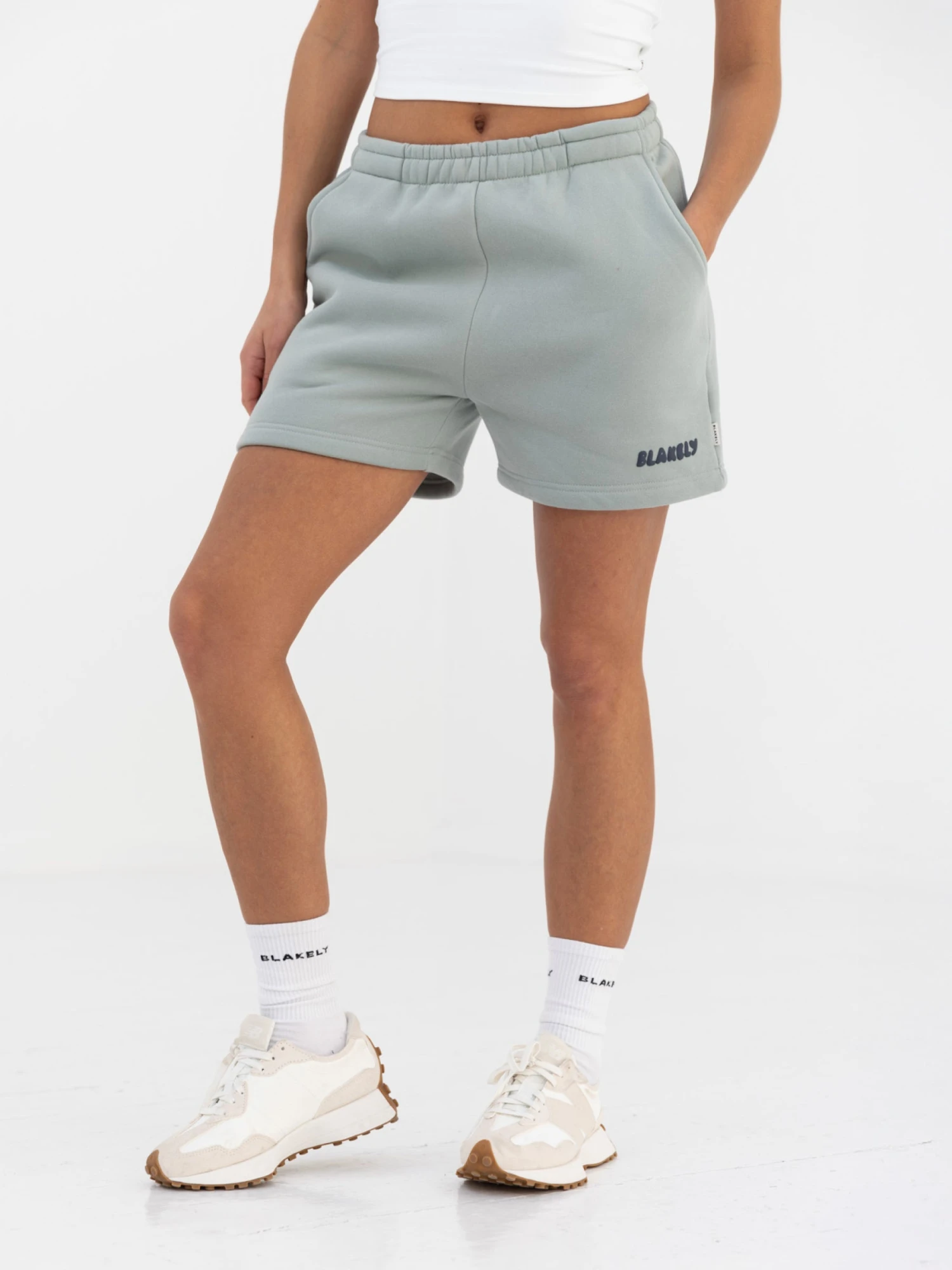 Cloud Print Jogger Shorts - Mineral Blue 3 Cloud Print Jogger Shorts - Mineral Blue