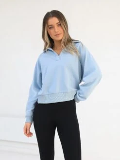 Initial V-Neck Jumper - Light Blue -Blakely 2578LightBlue 01D