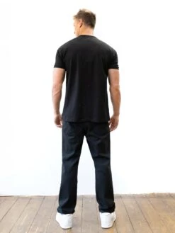 Kobe Italic Relaxed T-Shirt - Black -Blakely 2619BIBLACK03D