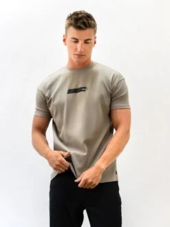 Kobe Italic Relaxed T-Shirt - Washed Khaki -Blakely 2619BIKHAKI05D