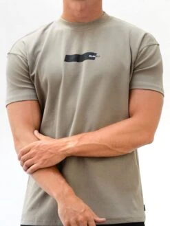 Kobe Italic Relaxed T-Shirt - Washed Khaki -Blakely 2619BIKHAKI06D