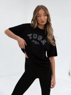 Yoga Oversized T-Shirt - Black -Blakely 2619YBlack 06D