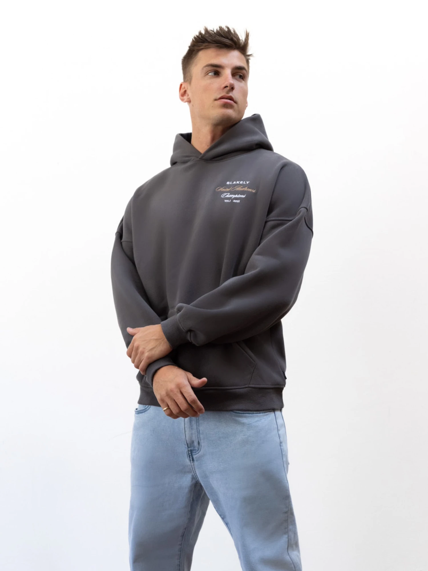 Legacy Relaxed Hoodie - Charcoal 4 Legacy Relaxed Hoodie - Charcoal - Image 2