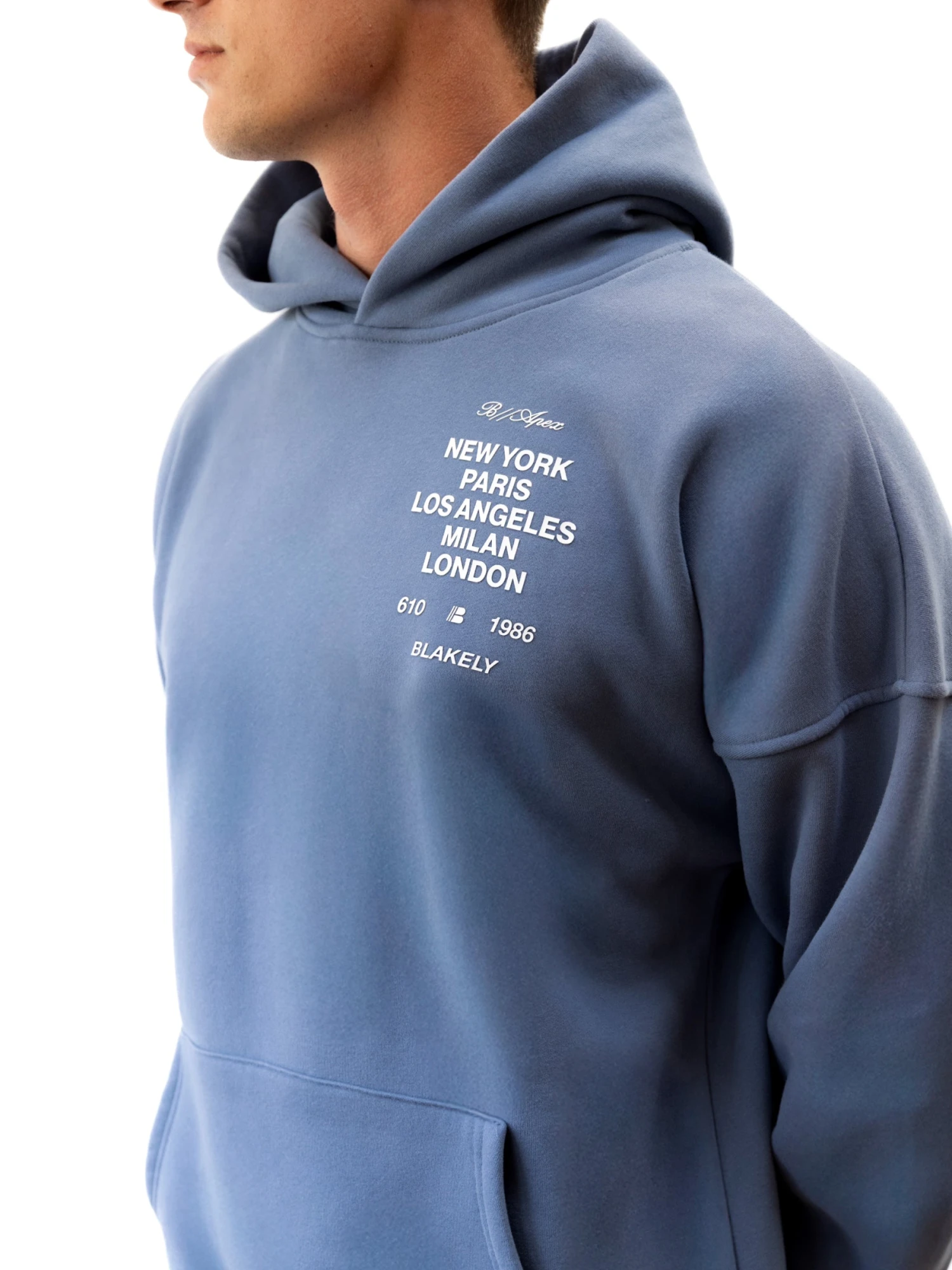 Apex 610 Relaxed Hoodie - Dusty Blue 4 Apex 610 Relaxed Hoodie - Dusty Blue - Image 2