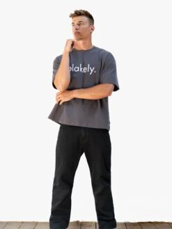 Logo Unfitted T-Shirt - Charcoal -Blakely 2670IMCHARCOALD 1