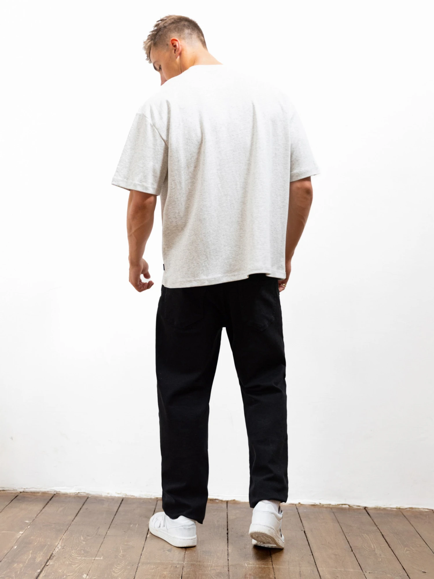 Mercer Unfitted T-Shirt - Marl White 6 Mercer Unfitted T-Shirt - Marl White - Image 4