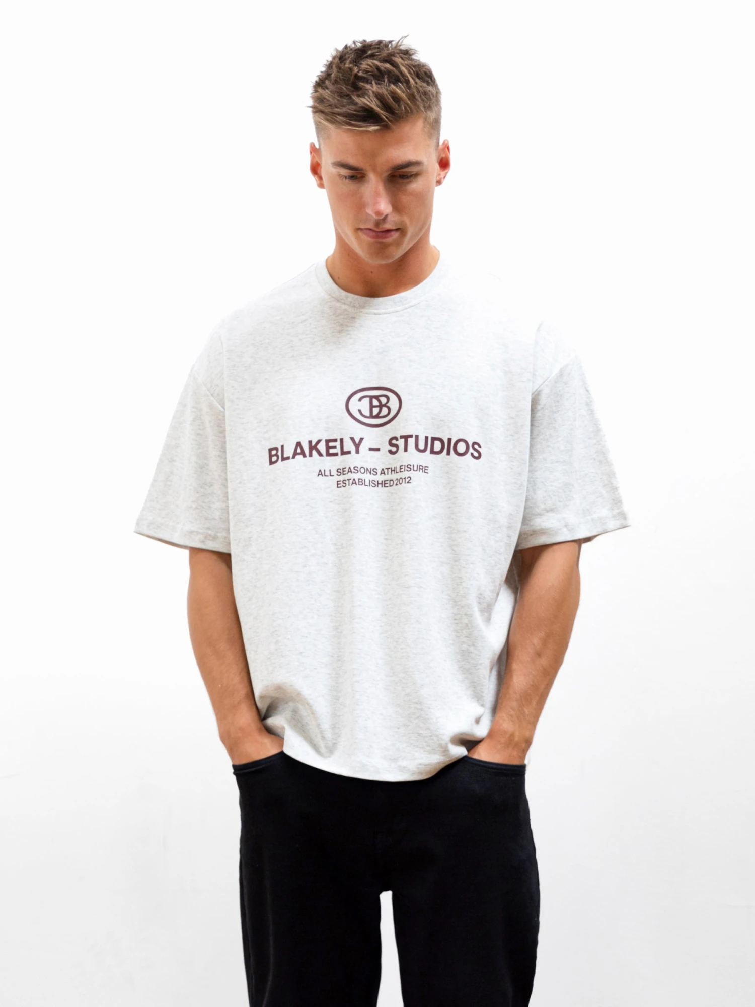 Mercer Unfitted T-Shirt - Marl White 8 Mercer Unfitted T-Shirt - Marl White - Image 6