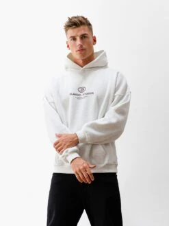 Mercer Relaxed Hoodie - Marl White -Blakely 2682MARL01D