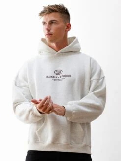 Mercer Relaxed Hoodie - Marl White -Blakely 2682MARL02D