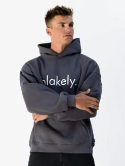 Logo Relaxed Hoodie - Charcoal -Blakely 2693IMCHARCOALD 2