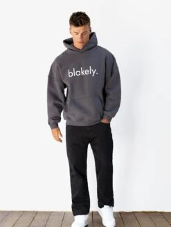 Logo Relaxed Hoodie - Charcoal -Blakely 2693IMCHARCOALD