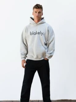 Logo Relaxed Hoodie - Marl Grey 13 Logo Relaxed Hoodie - Marl Grey -Blakely 2693IMMARLGREYD 3