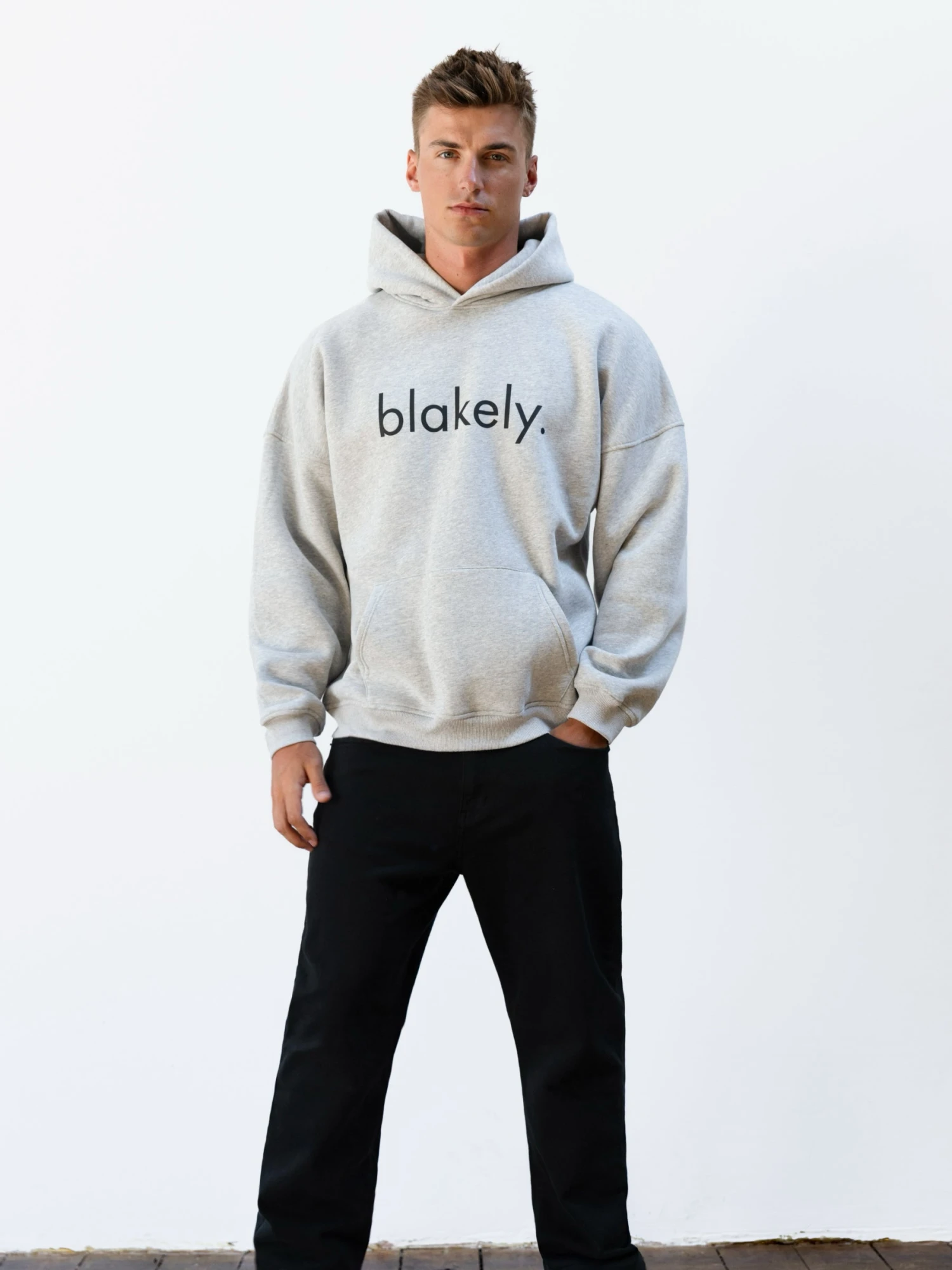 Logo Relaxed Hoodie - Marl Grey 8 Logo Relaxed Hoodie - Marl Grey - Image 6