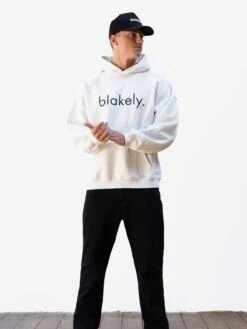 Logo Relaxed Hoodie - Marl White -Blakely 2693IMMARLWHITED 1