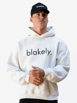 Logo Relaxed Hoodie - Marl White -Blakely 2693IMMARLWHITED 2