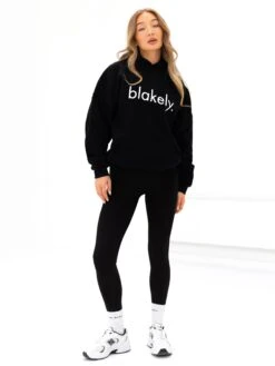 Logo Oversized Hoodie - Black -Blakely 2693IWBLACKD 3