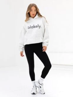Logo Oversized Hoodie - Marl White -Blakely 2693IWMARLWHITED 2