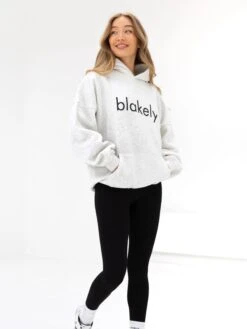 Logo Oversized Hoodie - Marl White -Blakely 2693IWMARLWHITED 3