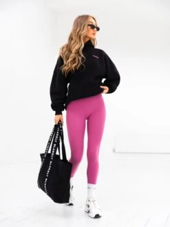 Amelie Oversized Hoodie - Black & Pink -Blakely 2693PBLACK01D