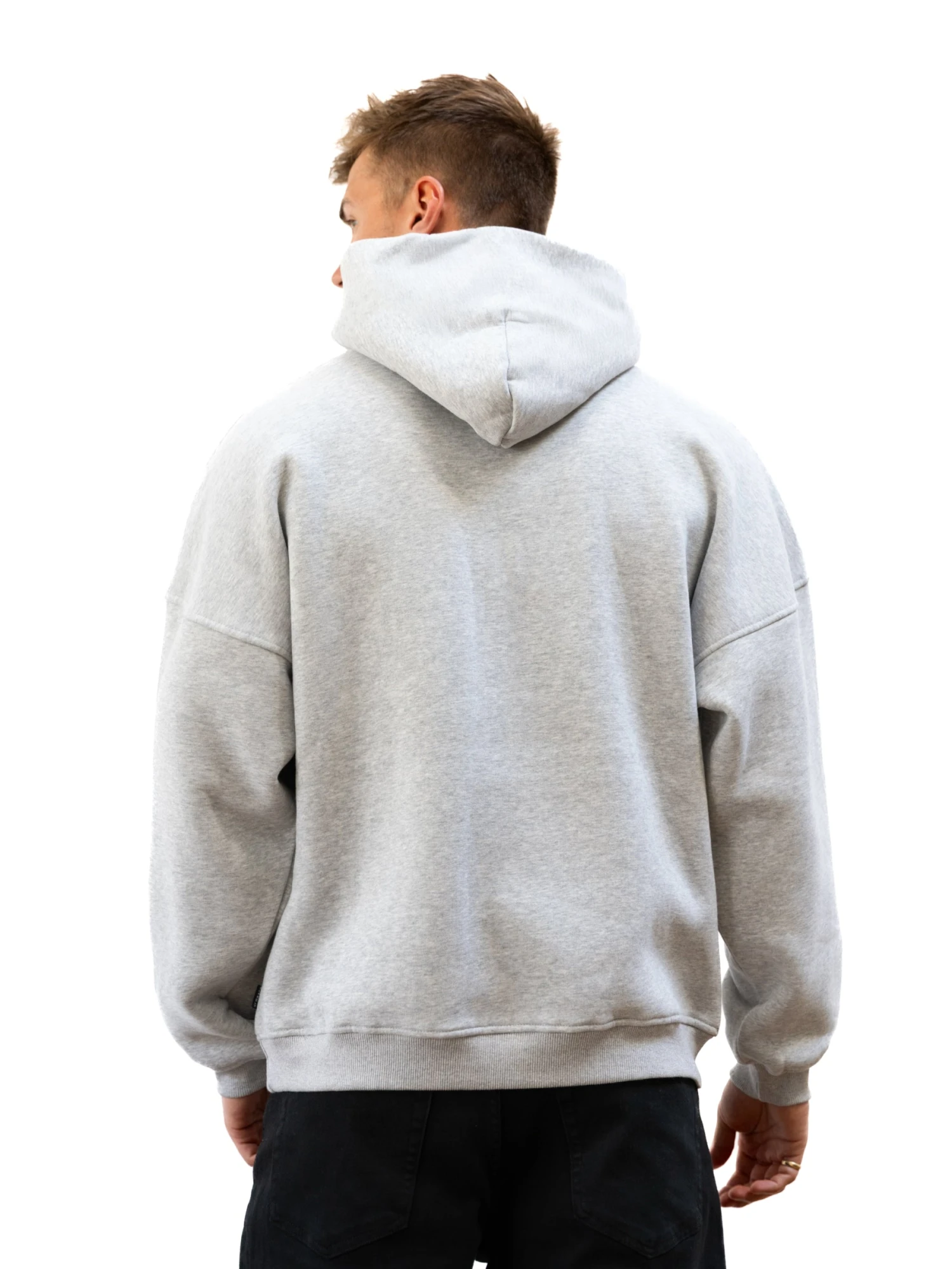 Sami Relaxed Hoodie - Marl Grey 8 Sami Relaxed Hoodie - Marl Grey - Image 6
