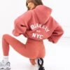 NYC Oversized Hoodie - Sunrise Coral