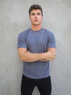 Soft Textured T-Shirt - Slate Grey -Blakely 2713Grey 01D