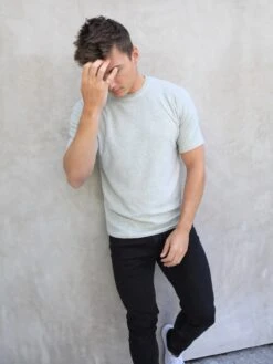 Soft Textured T-Shirt - Light Sage -Blakely 2713SageGreen 02D