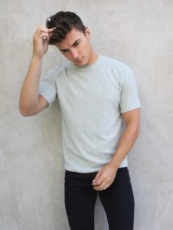 Soft Textured T-Shirt - Light Sage -Blakely 2713SageGreen 03D