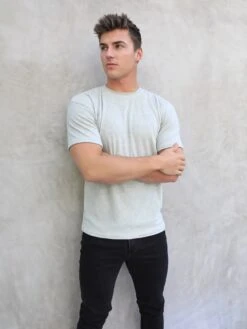 Soft Textured T-Shirt - Light Sage -Blakely 2713SageGreen 04D