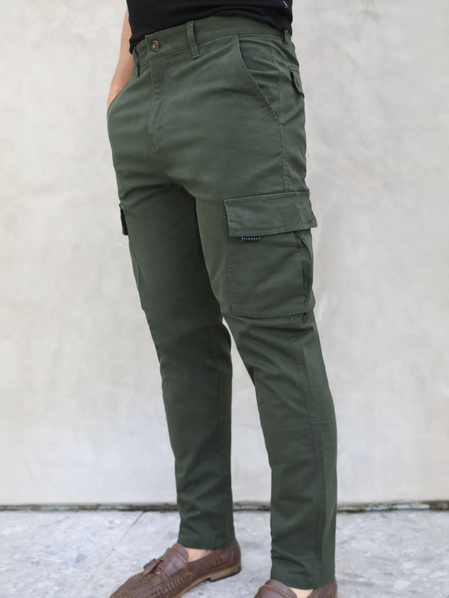 Cargo Trousers - Khaki Green 4 Cargo Trousers - Khaki Green - Image 2