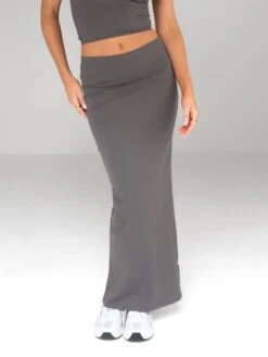 Alessia Maxi Skirt - Charcoal -Blakely 2738 2Charcoal 02D