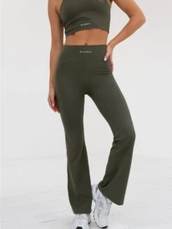 Soft Sculpt Wide Leg Leggings - Khaki Green 13 Soft Sculpt Wide Leg Leggings - Khaki Green -Blakely 2741Khaki 07D