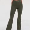 Soft Sculpt Wide Leg Leggings - Khaki Green -Blakely 2741Khaki 09D