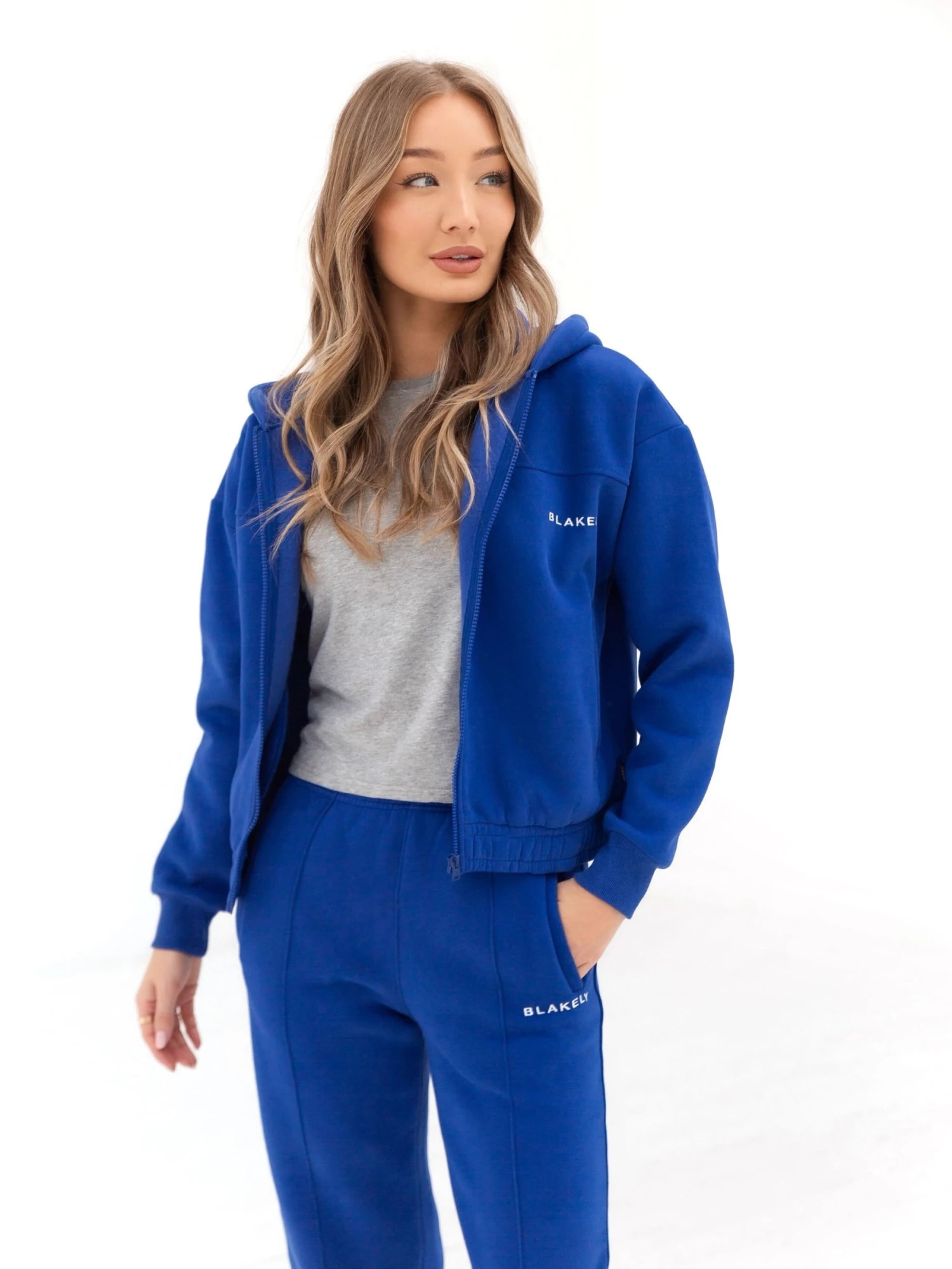 Everyday Full Zip Hoodie - Cobalt Blue 4 Everyday Full Zip Hoodie - Cobalt Blue - Image 2
