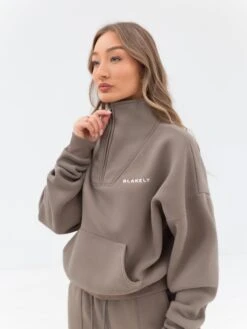 Everyday 1/4 Zip Jumper - Brown -Blakely 2760 ZIP BROWN 03D