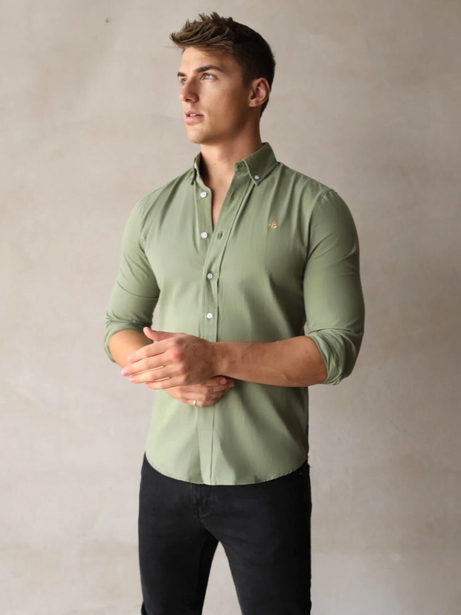 Vienna Slim Fit Shirt - Fern Green 3 Vienna Slim Fit Shirt - Fern Green
