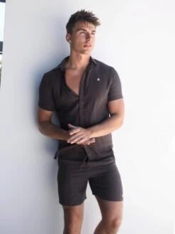 Siena Shirt - Dark Brown -Blakely 2781Charcoal 02D