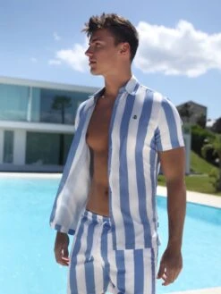 Riccardo Stripe Shirt - Light Blue -Blakely 2783Blue 01D 01afd1f3 46f9 4c1d ab13 2f51c2366f3e
