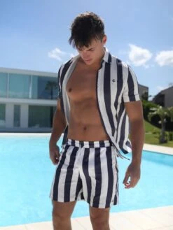 Riccardo Stripe Shirt - Navy -Blakely 2783Navy 01D 8b527375 f01c 4bc2 afe1 59c42ad1037f