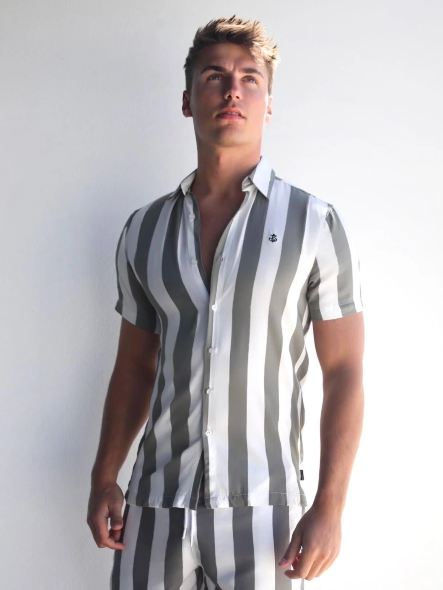 Riccardo Stripe Shirt - Safari Green 3 Riccardo Stripe Shirt - Safari Green